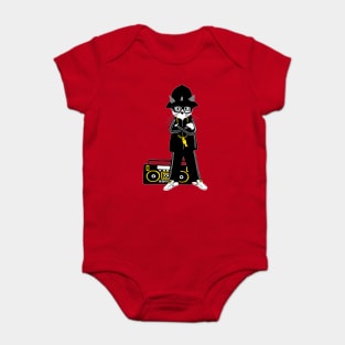 80"s hip hop cat Baby Bodysuit